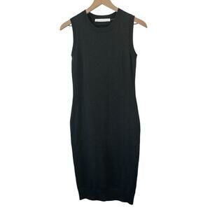 Susana Monaco Womens Sweater Dress Small Gray Black Knit Stretch Soft Preppy‎